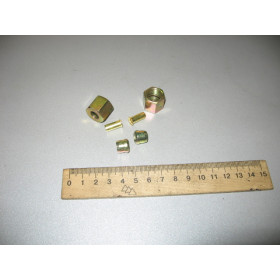 Ремкомплект тормозной трубки ПВХ диаметром 10мм (метал,6 наименований, на 2 стороны)